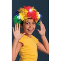 Blank Curly Rainbow Clown Wig w/ Flashing LED's